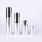Frosted 15ml 30ml 50ml Airless Cosmetic Bottles Silver Plating Carton Packing