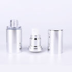 Frosted 15ml 30ml 50ml Airless Cosmetic Bottles Silver Plating Carton Packing