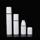 Luxury Hot Stamping Airless Cosmetic Bottles Empty White Acrylic Material