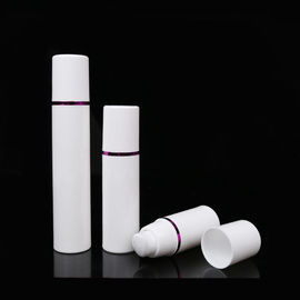 Luxury Hot Stamping Airless Cosmetic Bottles Empty White Acrylic Material