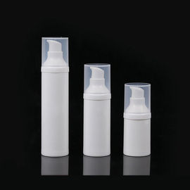 PP Material Airless Cosmetic Bottles Small Volume White Color For Lotion