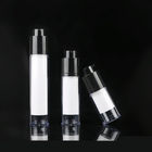 Transparent Airless Cosmetic Bottles Luxury Pump Bottle With Black Pump