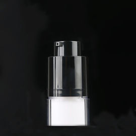 Transparent Airless Cosmetic Bottles Luxury Pump Bottle With Black Pump