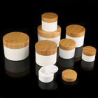 Different Sizes Plastic Cream Jar With Bamboo Lid