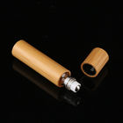 Bamboo Cover Glass Empty Roll On Bottle