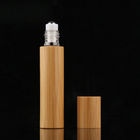 Bamboo Cover Glass Empty Roll On Bottle