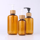 Glass Roller Plastic Lotion Bottles With Bamboo Cover