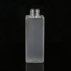 Frosted Clear Screw Plastic Lotion Bottles With Bamboo Pump Shell