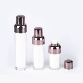 Luxury White/Green 15/30/50ml Airless Pump Bottle With Double Body Design