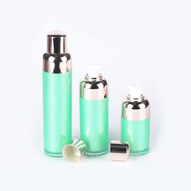 Luxury White/Green 15/30/50ml Airless Pump Bottle With Double Body Design