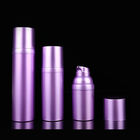 Purple Plastic PP Plating Cosmetic Airless Pump Bottles