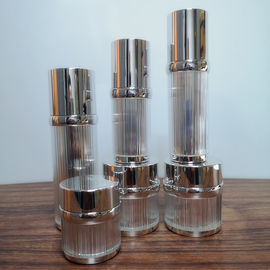 Personal Care Acrylic Ribbed Plating Airless Cosmetic Bottles