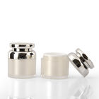 Silver Pump Screw Lid 30g 50g Capacity Acrylic Cream Jar