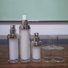 White Empty Cosmetic Airless Lotion Pump Bottle