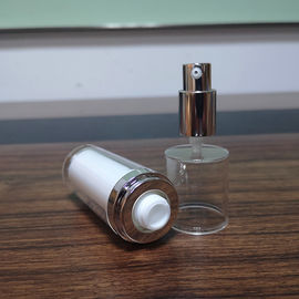 White Empty Cosmetic Airless Lotion Pump Bottle