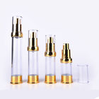 Clear Gold Plating Skincare Airless Cosmetic Bottles