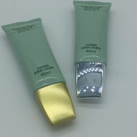 30ml 50ml  plastic green empty skin care hand cream facial cleanser soft tube with square lid China supplier