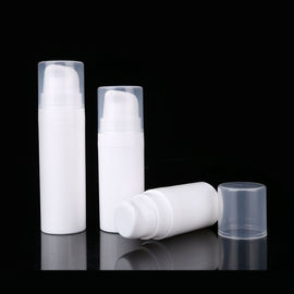 OEM 5ML 10ML 15ML plastic PP white cosmetic round airless pump bottle