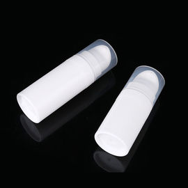 OEM 5ML 10ML 15ML plastic PP white cosmetic round airless pump bottle