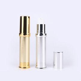 5ML 10ML gold filed silvering plastic PP airless pump lotion bottle cosmetic packaging