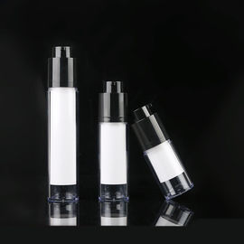 15ML 30ML 50ML white plastic PP black twist up airless pump bottle