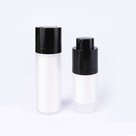 15ML 30ML 50ML frost white plastic PP black pump twist up airless bottle