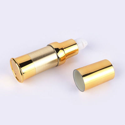 Pearly 10ML 15ML 20ML 30ML gold plastic PP China manufacturer skin care round airless pump bottle cosmetic packaging