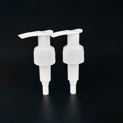 Hot selling 24 410 white transparent plastic ribbed thread screw auto locked lotion pump