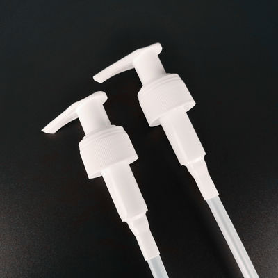 Hot selling 24 410 white transparent plastic ribbed thread screw auto locked lotion pump