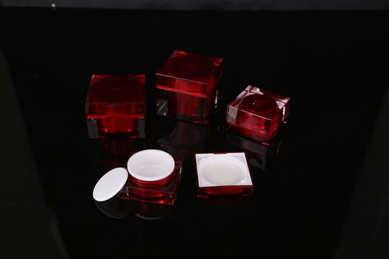 hand lip crystal pump empty square white Screen Printing Airless 30ml Cosmetic Cream Jars