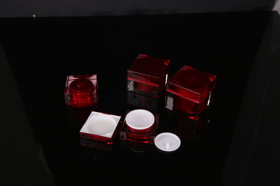 hand lip crystal pump empty square white Screen Printing Airless 30ml Cosmetic Cream Jars