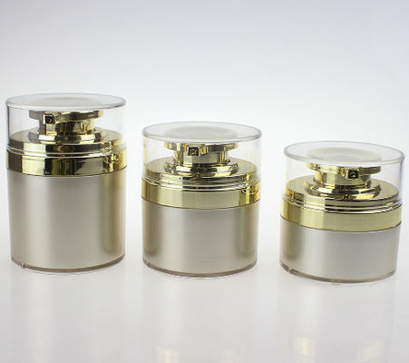 Free sample 15g 30g 50g acrylic white and silver cosmetic cream airless jar