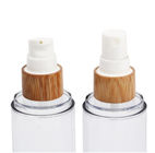 Plastic Luxury Pump Bamboo Lotion Cosmetics Packaging Airless Bottle