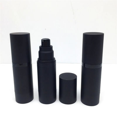 whosale empty black acrylic airless pump bottle 30ml matte frosted finish plastic cosmetic packaging bottle