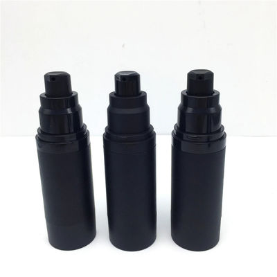 whosale empty black acrylic airless pump bottle 30ml matte frosted finish plastic cosmetic packaging bottle