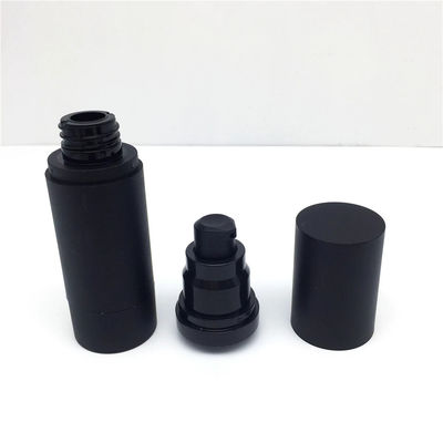 whosale empty black acrylic airless pump bottle 30ml matte frosted finish plastic cosmetic packaging bottle