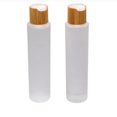 Frosted Bamboo Cosmetic Glass Jars Sets 15g 30g 150g 50ml 100ml 120ml