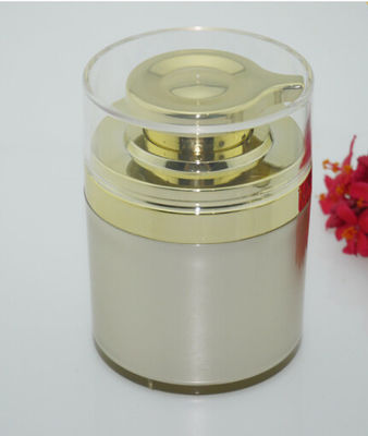 Luxury Shiny Gold Empty Plastic Cosmetics Cream Jars 15g 30g 50g