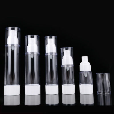 Skincare Clear Airless Cosmetic Bottles With Lotion Pump