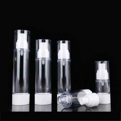 Skincare Clear Airless Cosmetic Bottles With Lotion Pump