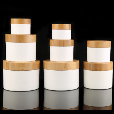 Pp Serum Eco Friendly Bamboo Lid Cosmetic Cream Jar