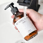 Hand Washing Liquid PET Plastic Bottles Brown Body Lotion Pump Airless Spray Bottle