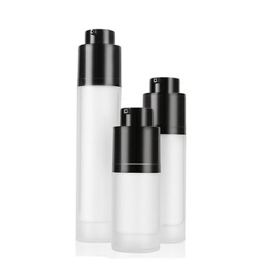 Matte Round Skincare Airless Cosmetic Bottles Eco Friendly