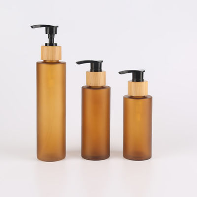 130ml Amber Frosted Pet Plastic Bottles With Lotion Spray