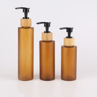 130ml Amber Frosted Pet Plastic Bottles With Lotion Spray