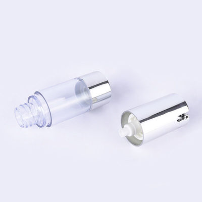 PP 30ml Silver Cap Airless Dispenser Bottles For Mist Spray