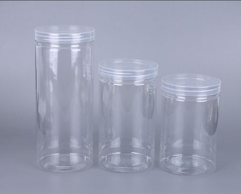 100ml 300ml 500ml Empty Clear PET Jar With Aluminum Plastic Screw Lid