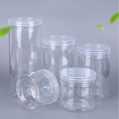 100ml 300ml 500ml Empty Clear PET Jar With Aluminum Plastic Screw Lid