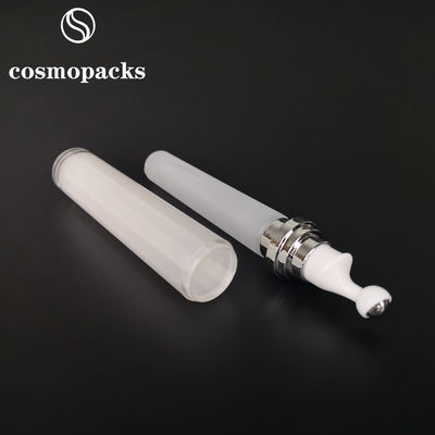 Acrylic Serum Roller Airless Cosmetic Bottles Creamy White