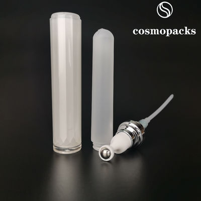 Acrylic Serum Roller Airless Cosmetic Bottles Creamy White